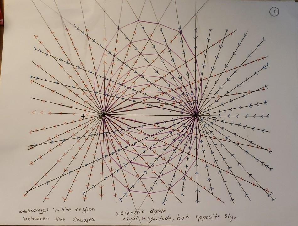Solved Superposition of Electric Field Lines a) Describe | Chegg.com