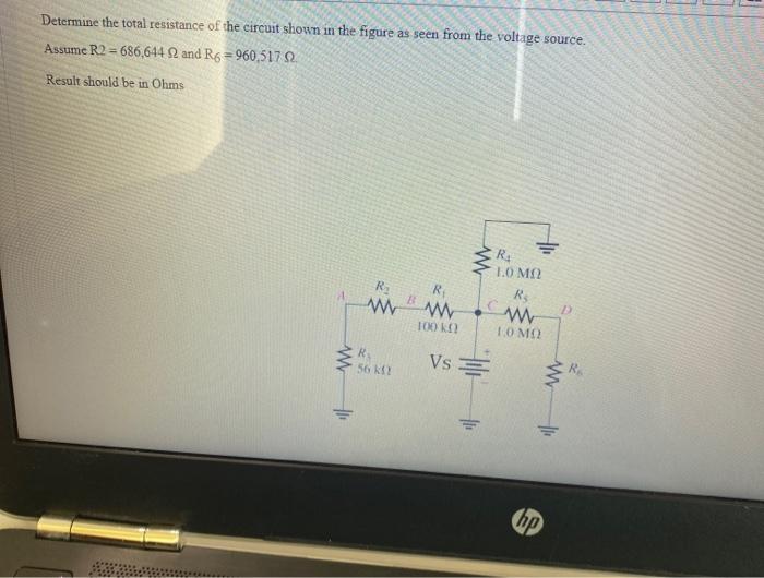 Solved Determine The Total Resistance Of The Circuit Shown | Chegg.com