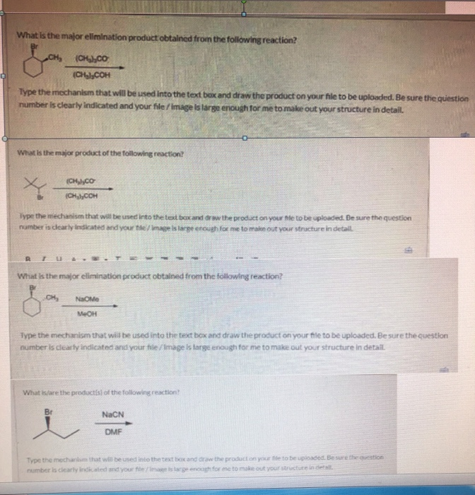 Solved What is the major elimination product obtained from | Chegg.com