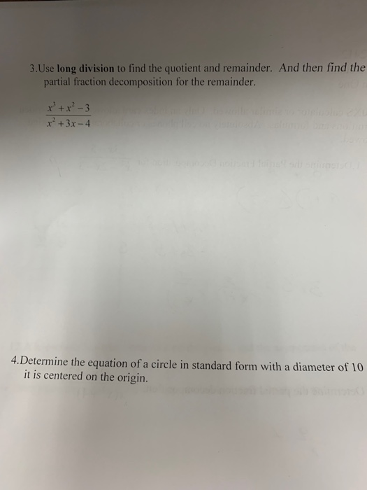Solved 3 Use Long Division To Find The Quotient And Chegg Solved 3 Use Long Division To Find The Quotient And Chegg