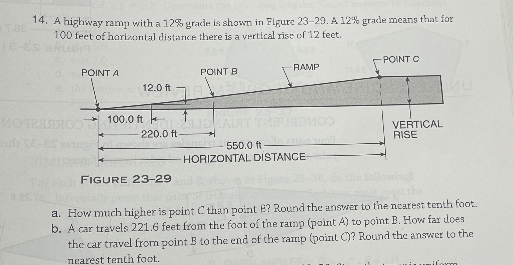 A highway ramp with a 12% ﻿grade is shown in Figure | Chegg.com