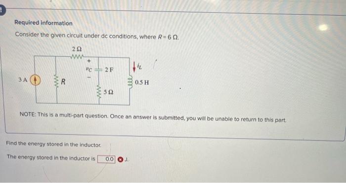 Solved Required information Consider the given circuit under | Chegg.com