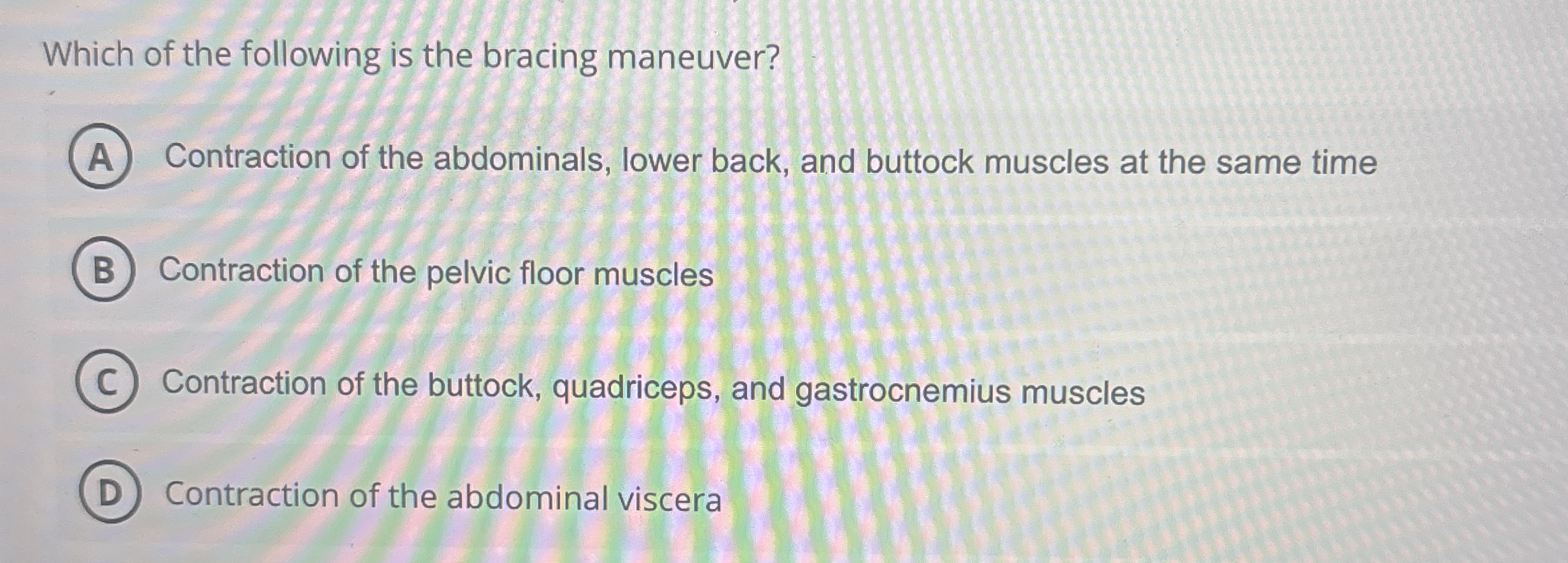 Solved Which of the following is the bracing