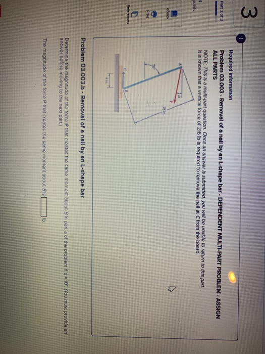 Solved 3 Part 2 Of 3 Required Information Problem 03.003 - | Chegg.com