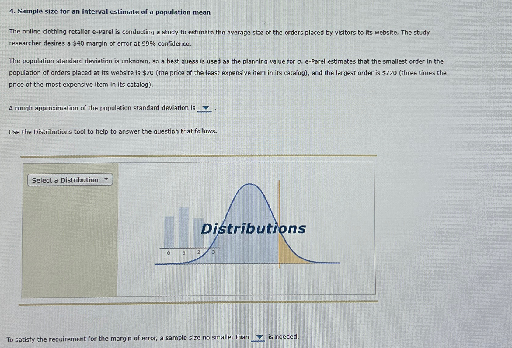 Solved Sample size for an interval estimate of a population | Chegg.com