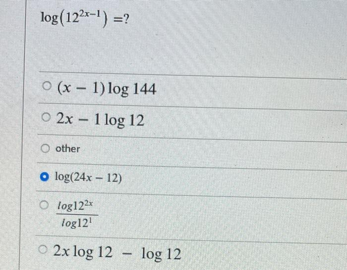 12 log 144