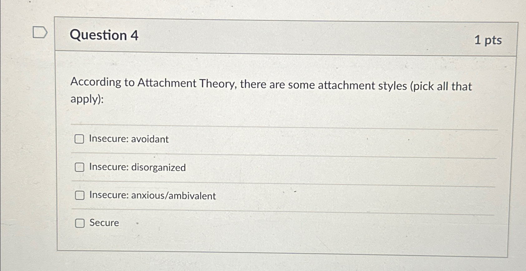 Solved Question 41 ﻿ptsAccording to Attachment Theory, there | Chegg.com
