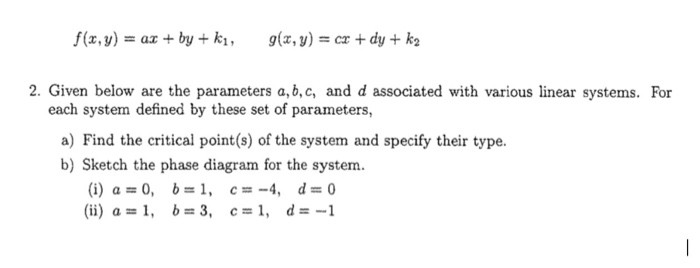 Solved F X Y Ax By Ki G X Y Cx Dy Kg 2 G Chegg Com