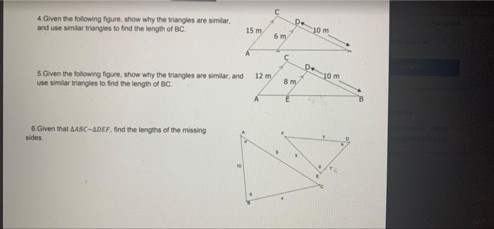 Solved 4.Given the following figure, show why the triangles | Chegg.com