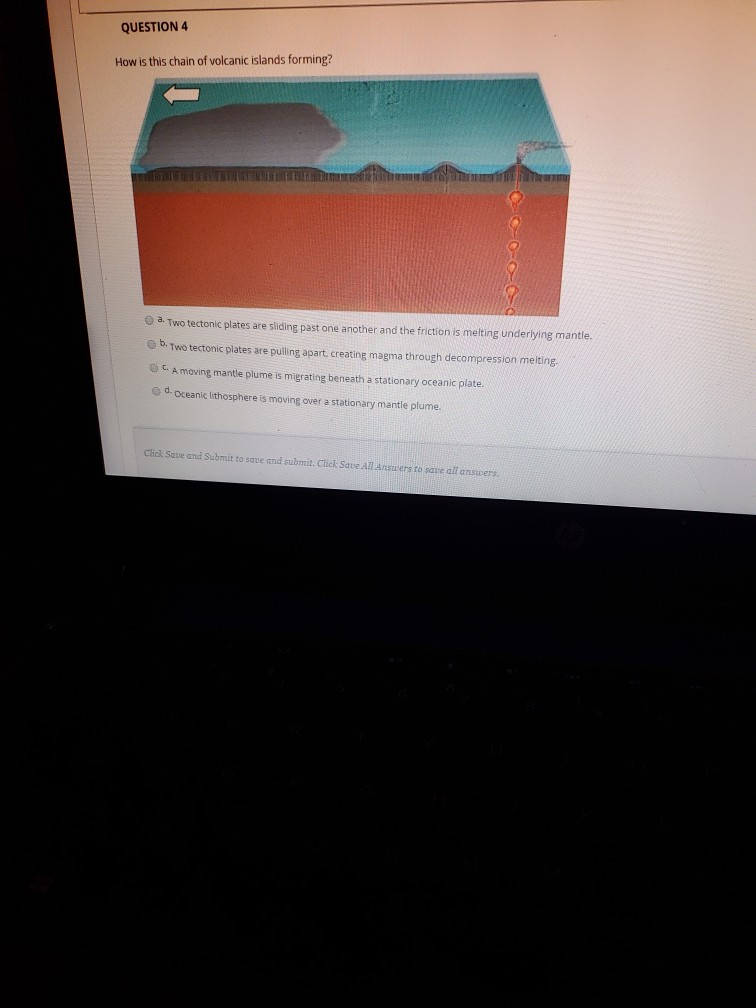 Solved QUESTION 4 How is this chain of volcanic islands | Chegg.com