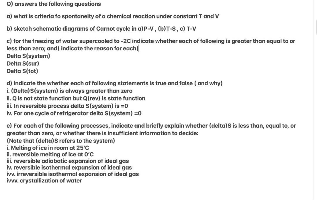 Solved It's A), B), C) D) E) Please Solve All Of Them | Chegg.com