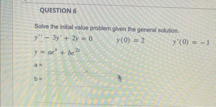 Solved Solve the initial value problem given the general | Chegg.com