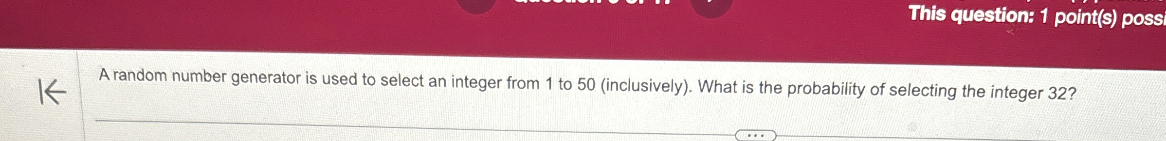 Solved A random number generator is used to select an | Chegg.com