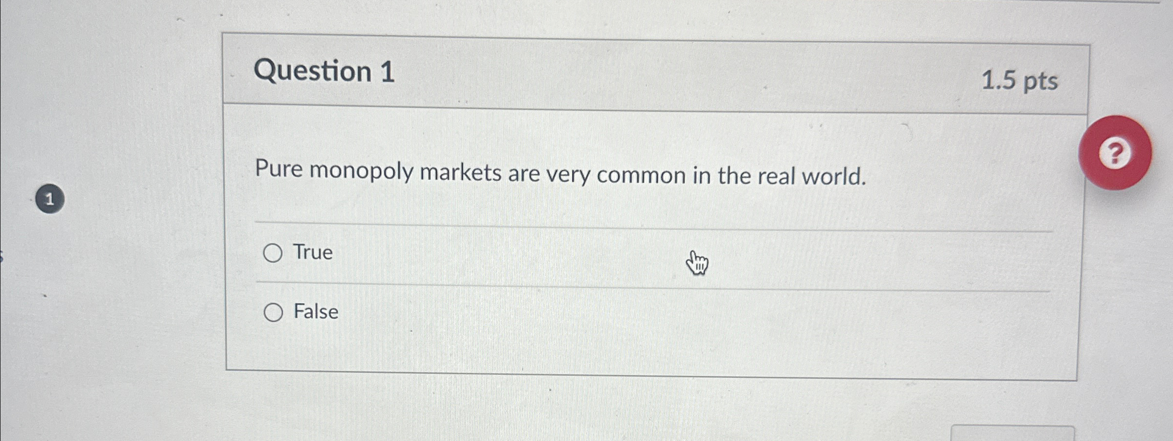 Solved Question 11 5ptsPure monopoly markets are very common Chegg com