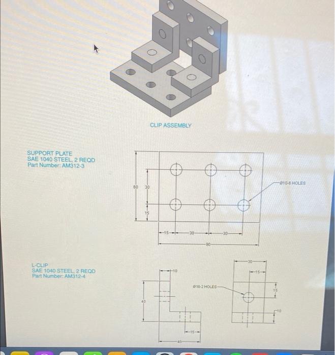 Solved 26. Draw an assembly drawing of the given object. | Chegg.com