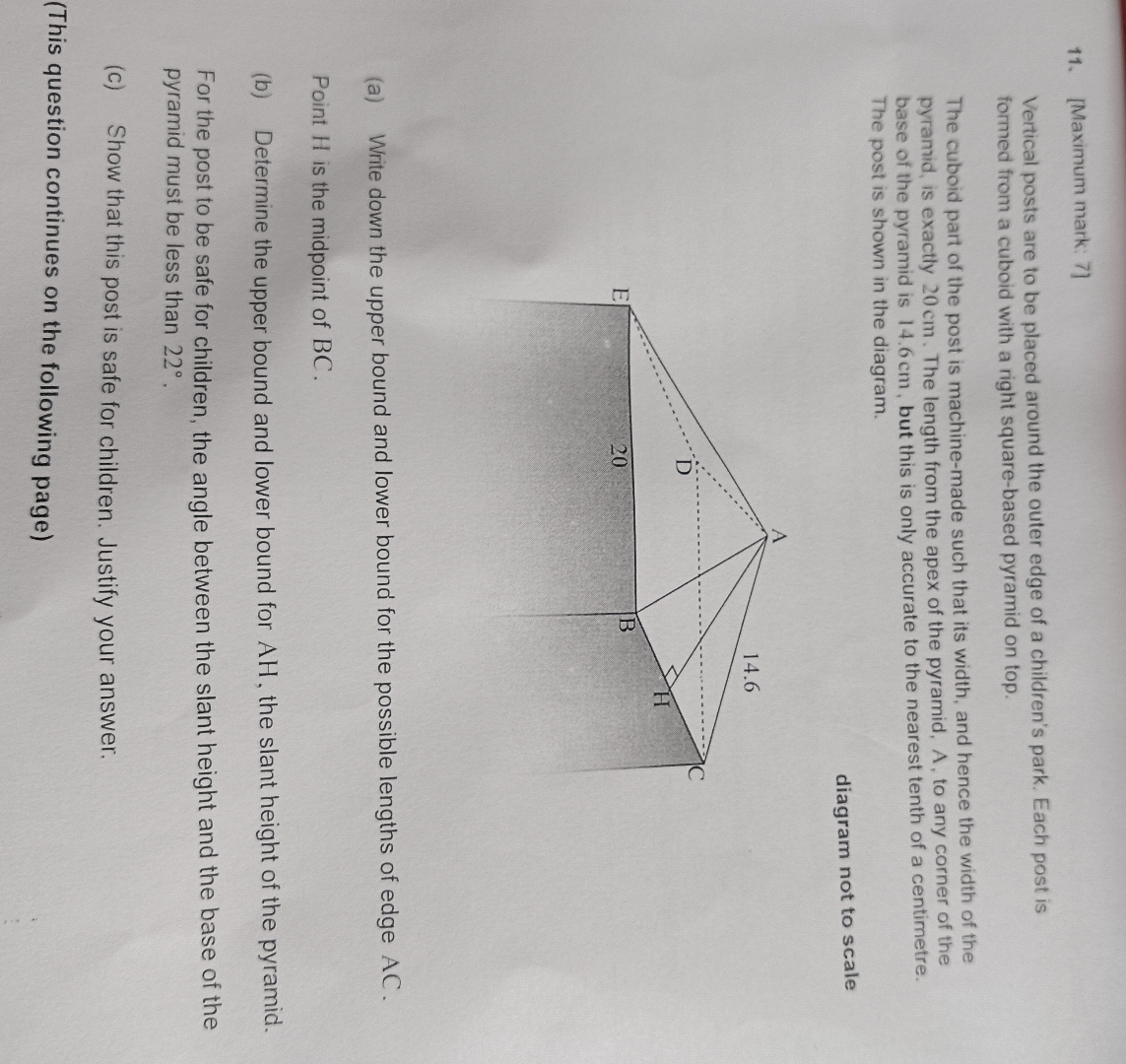 Solved [Maximum mark: 7]Vertical posts are to be placed | Chegg.com