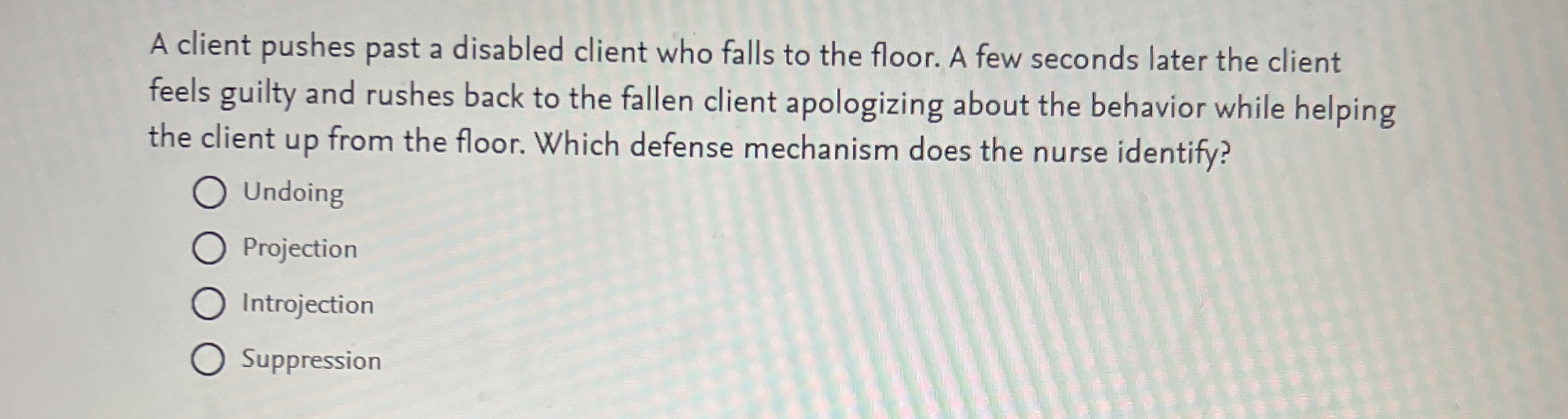 Solved A client pushes past a disabled client who falls to | Chegg.com