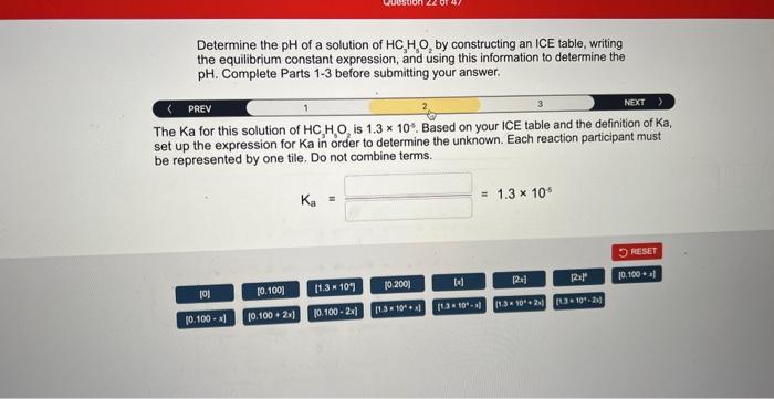 Solved Determine the pH of a solution of HC3H3O2 by | Chegg.com