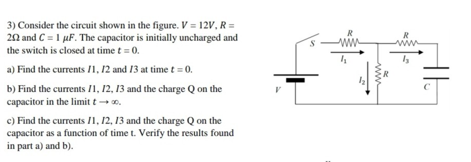 Solved R R S 11 13 12 R 3) Consider the circuit shown in the | Chegg.com