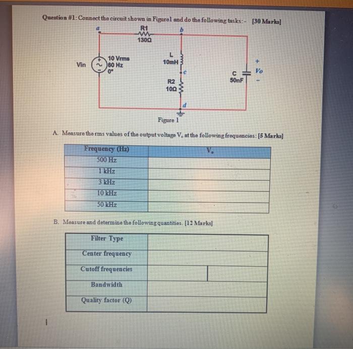 Solved Question #1: Connect the circuit shown in Figurel and | Chegg.com