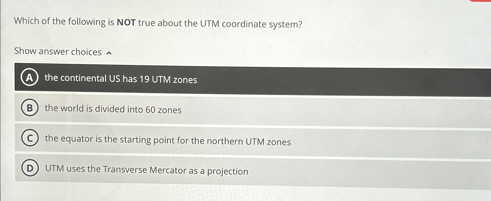 Solved which of the following is not true about the utm chegg