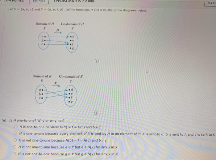 Solved Myn Let X B E And Y D E G Define Func Chegg Com