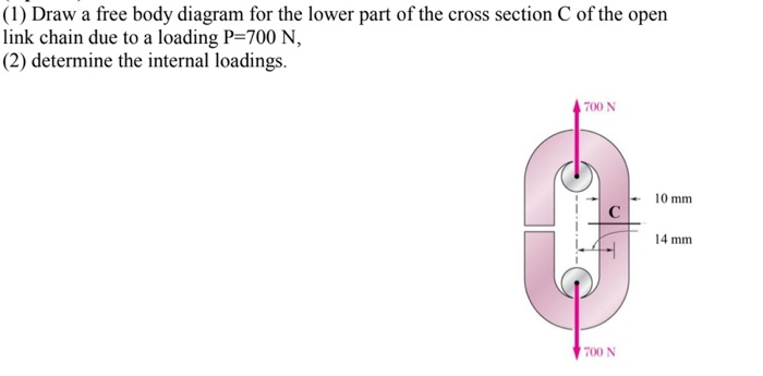 Solved (1) Draw a free body diagram for the lower part of | Chegg.com