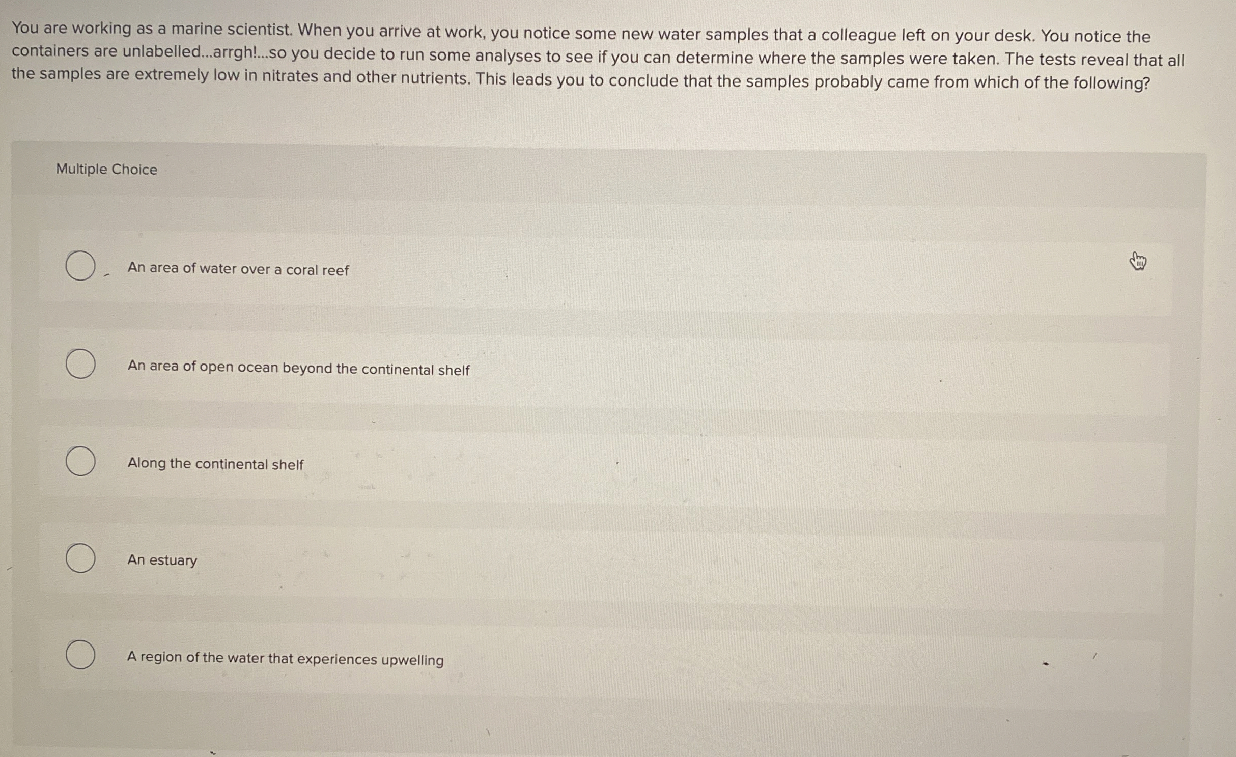 Solved You are working as a marine scientist. When you