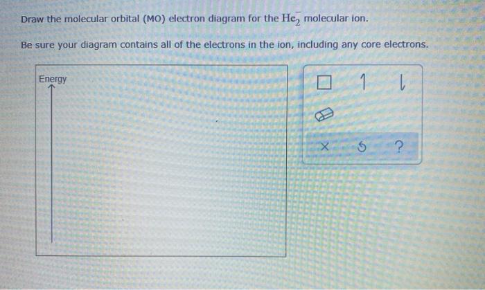 Solved Draw the molecular orbital (MO) electron diagram for | Chegg.com