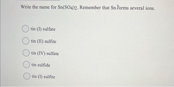 Solved Determine the name for TiCO3. Remember that titanium | Chegg.com