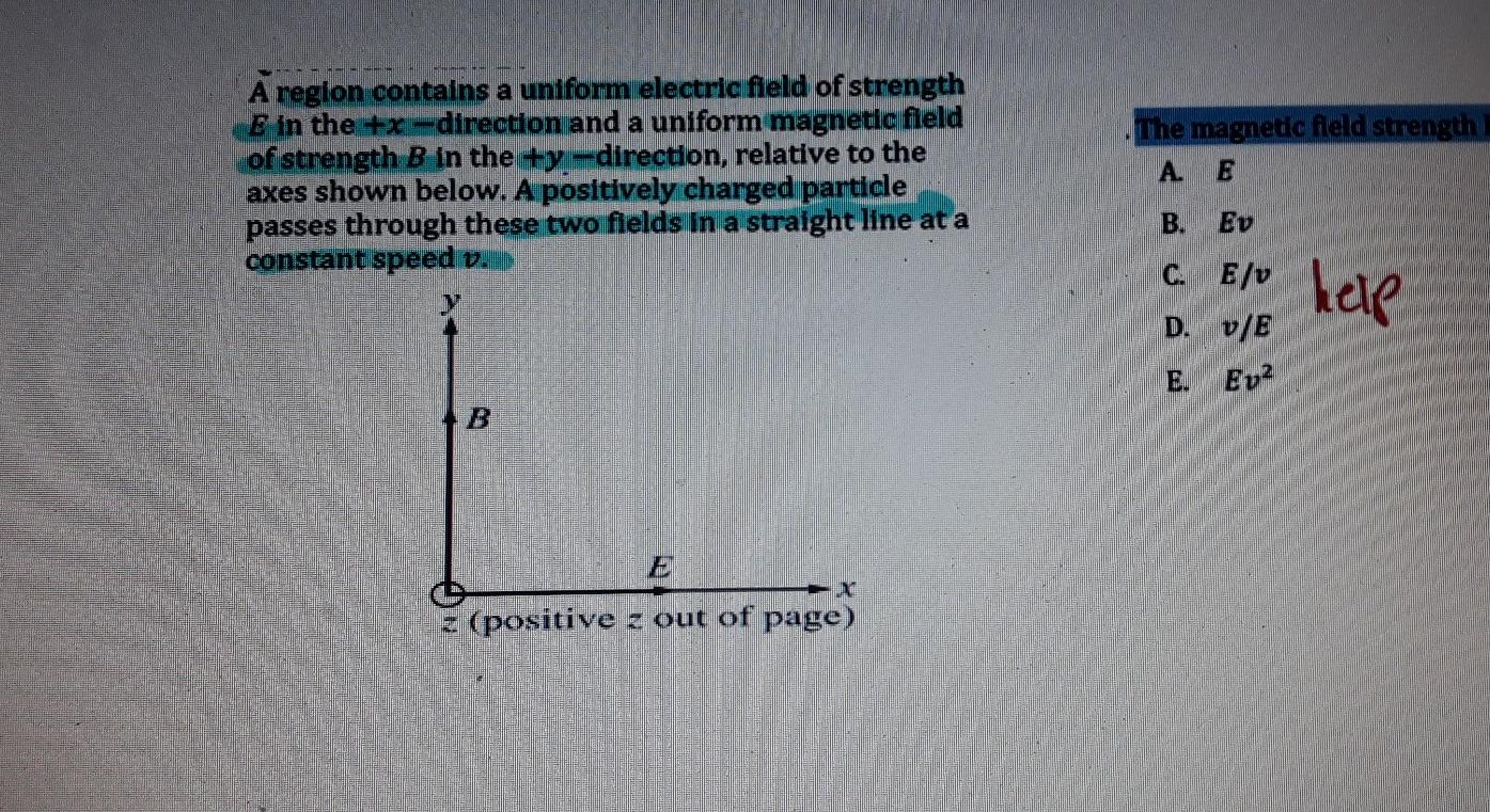 Solved A region contains a uniform electric field of | Chegg.com