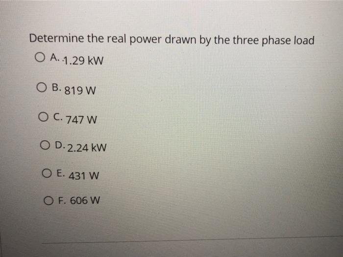 Solved Consider the balanced three phase delta connected | Chegg.com