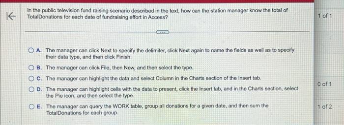 To create a chart, the correct order of steps is: A. | Chegg.com