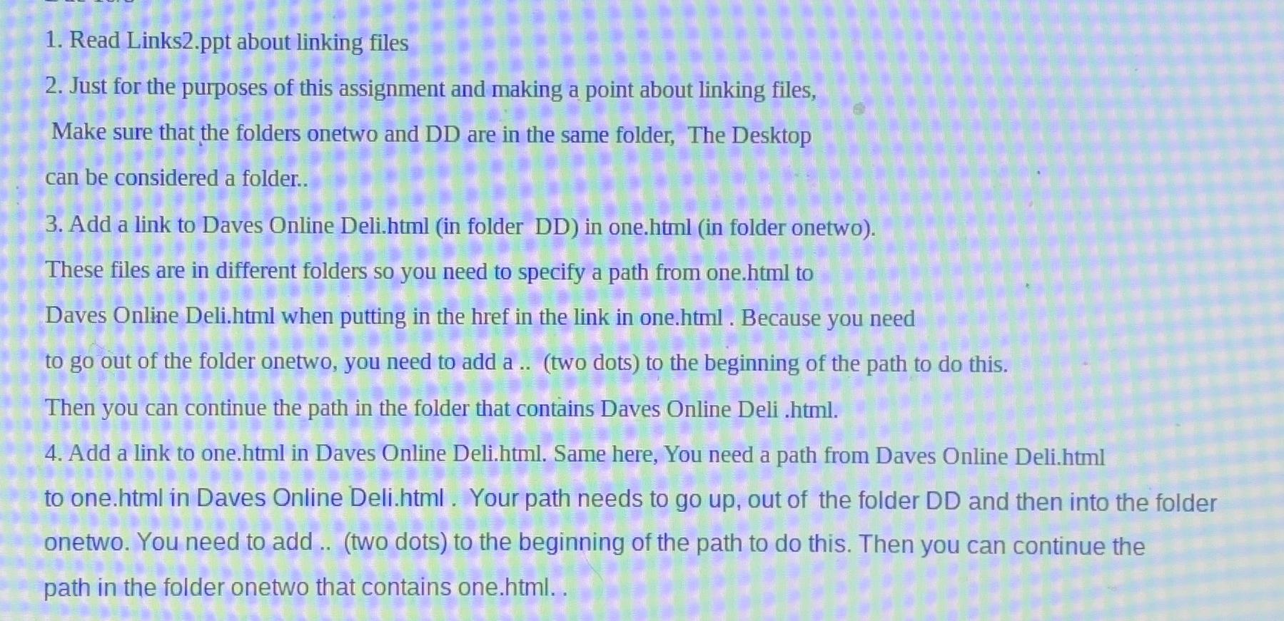 Solved Read Links2.ppt about linking filesJust for the | Chegg.com