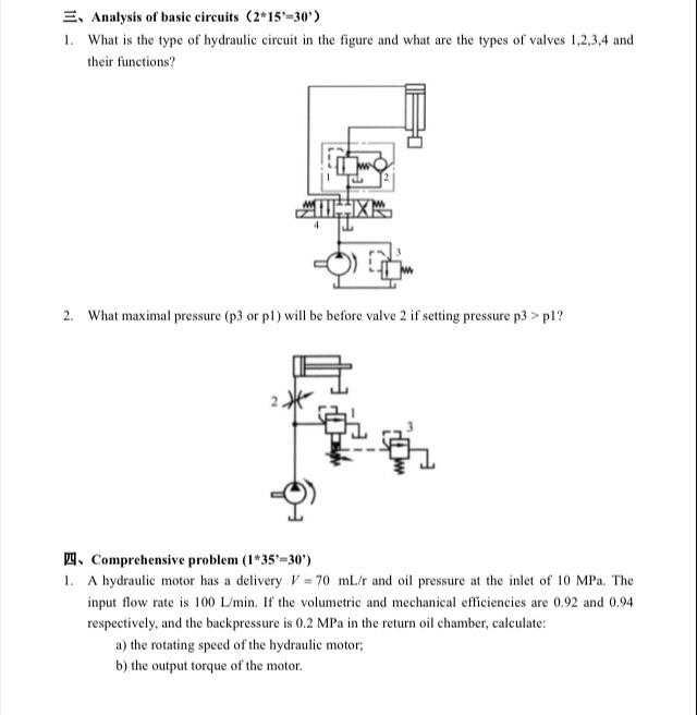 Solved 3. Analysis of basic circuits (2*15=30') 1. What is | Chegg.com