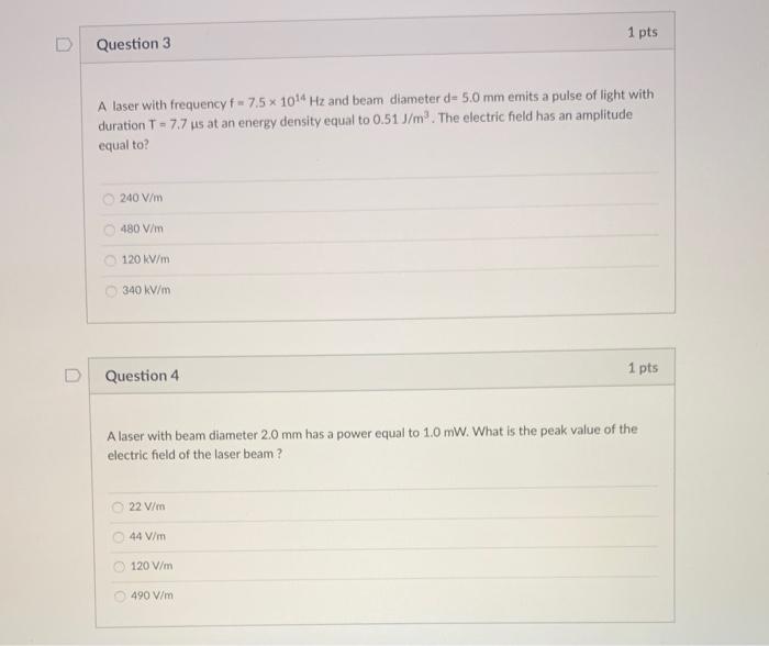 Solved 1 Pts Question 1 A Electromagnetic Wave Travels In | Chegg.com