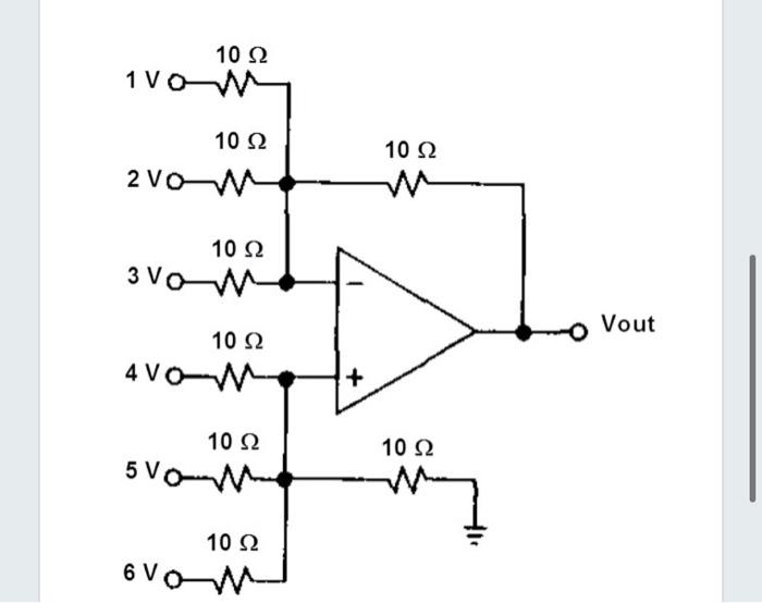 Solved 10 Ω 1 Vo- 10 Ω 2 Vow- 10 Ω 10 Ω 3 Vow- Vout 10 Ω 4 | Chegg.com