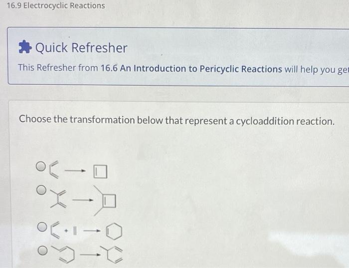 Solved 16.6 An Introduction To Pericyclic Reactions What | Chegg.com