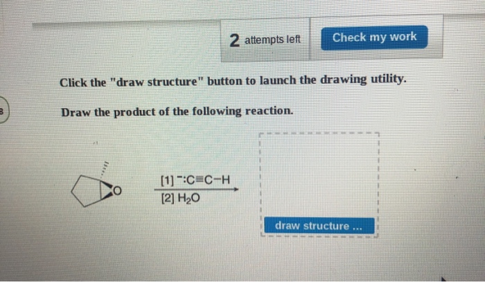 Solved 2 attempts left Check my work Click the "draw | Chegg.com