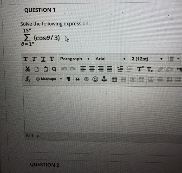 Solved QUESTION 1 Solve the following expression: 15° | Chegg.com