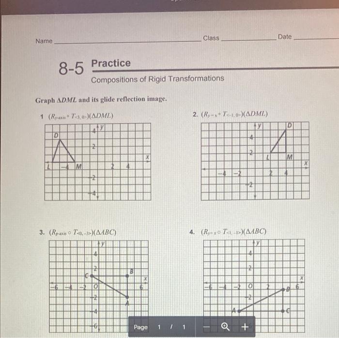 Solved Graph DML and its glide reflection image. 1(Rsaxi | Chegg.com