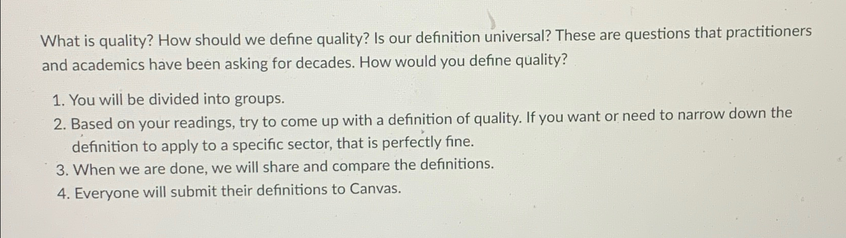 HOW DO YOU DEFINE QUALITY visual data 8