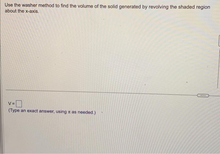 Solved Use The Washer Method To Find The Volume Of The Solid | Chegg.com