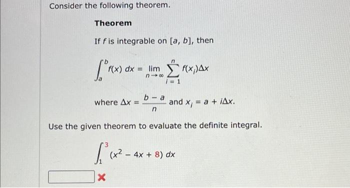 Solved Consider The Following Theorem. Theorem If F Is | Chegg.com