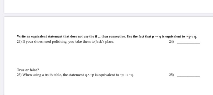 Solved Write an equivalent statement that does not use the | Chegg.com