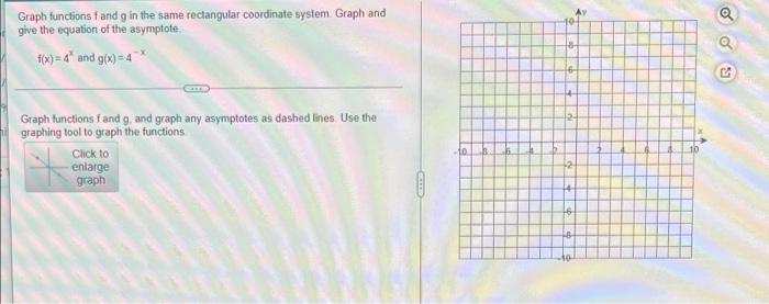 Solved AY 10 Graph functions fand g in the same rectangular | Chegg.com