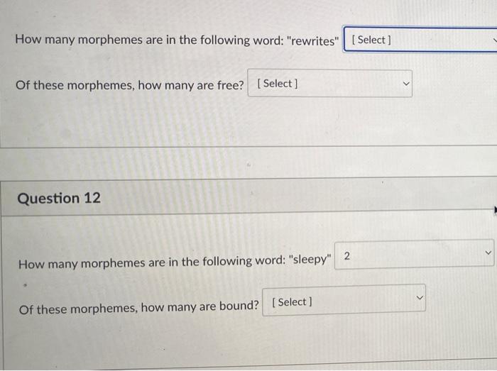 Solved How many morphemes are in the following word