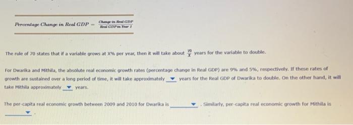 Solved 1. Economic growth basics The Real GDP and population | Chegg.com
