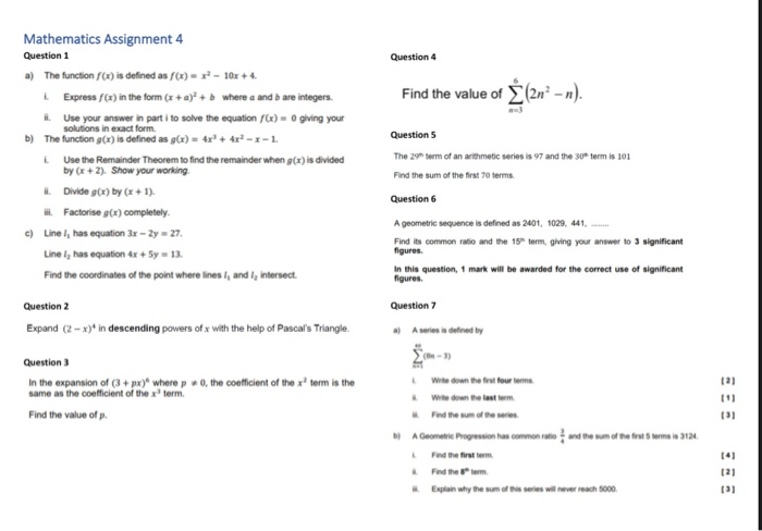 Solved Question 4 Find The Value Of E 2n N Mathemat Chegg Com