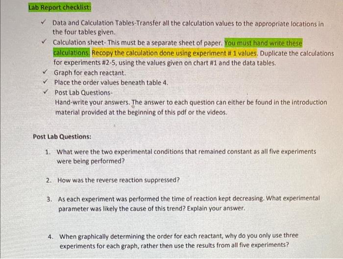 Solved please solve table 4-lograithms and post lab question | Chegg.com